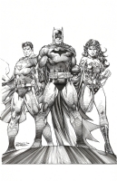 Jim Lee / Richard Friend - Trinity (Batman, Superman, Wonder Woman) Comic Art